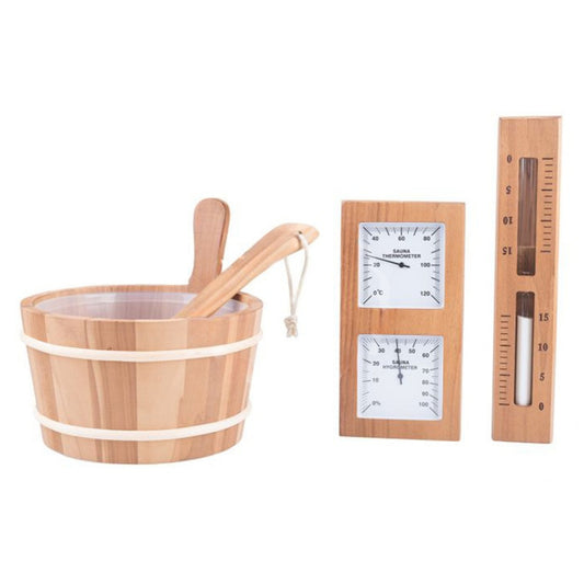 Sauna Set aus Thermo-Espe (4-teilig)