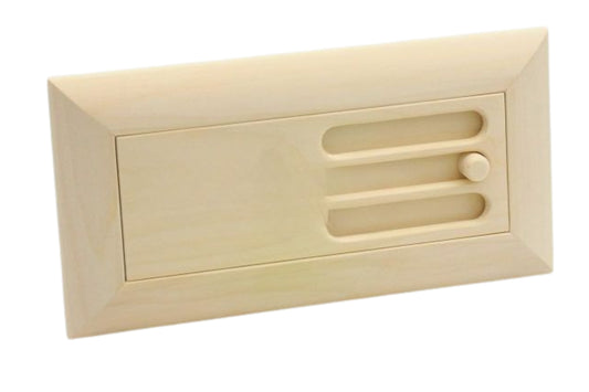 Sauna-Schiebelüftung aus Espe / Thermo-Espe