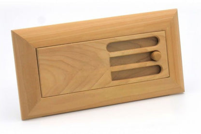 Sauna-Schiebelüftung aus Espe / Thermo-Espe