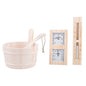 Sauna Set aus Kiefernholz (4-teilig)