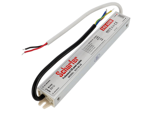 Wasserdichtes LED-Netzteil 24V (60W / 2,5A) – IP67, Scharfer