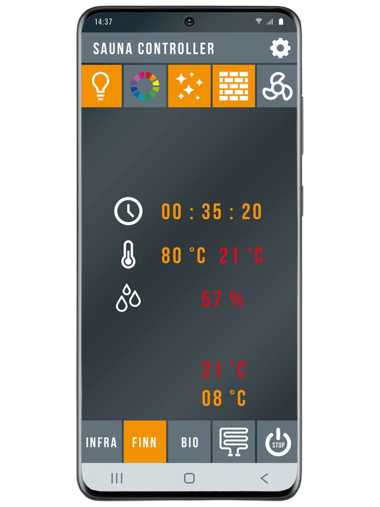 Lotus Relax Touch – LCD-Touch-Steuerung für Sauna (Kombi)
