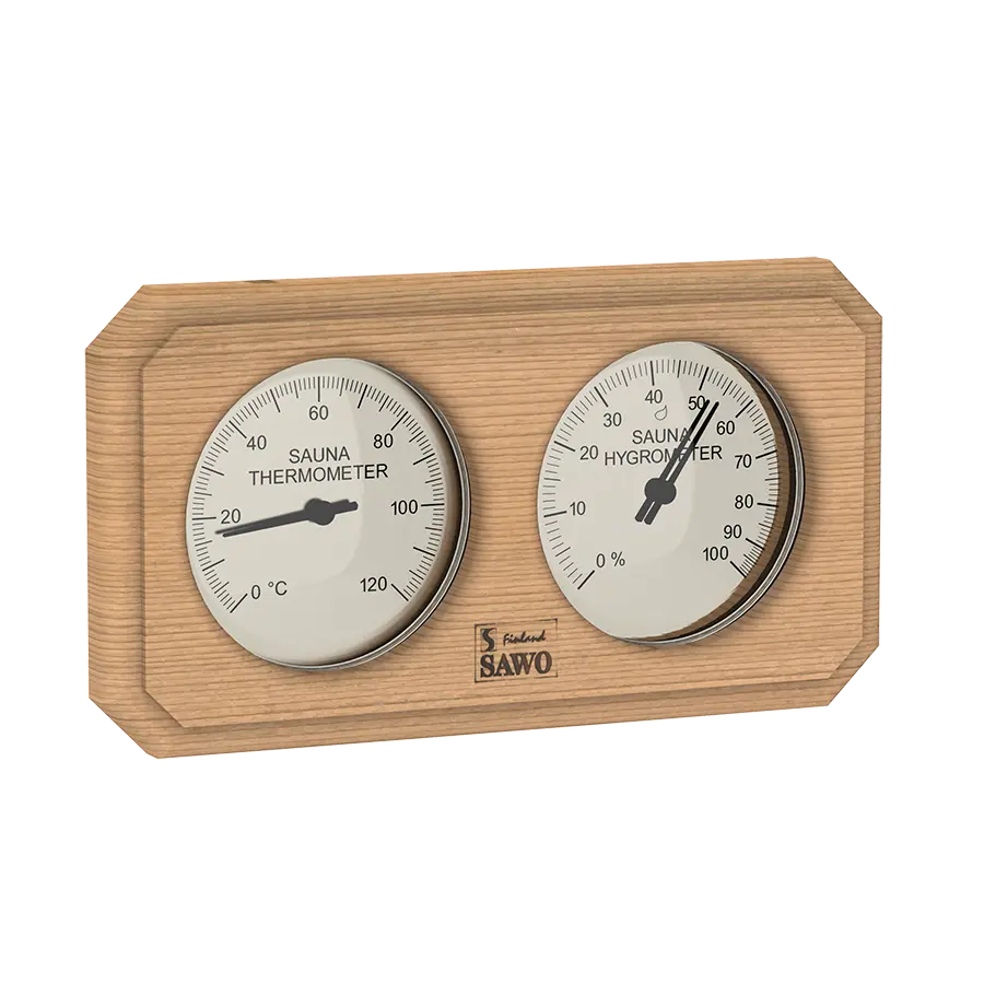 Thermo-Hygrometer Rechteckig mit abgeschrägten Ecken