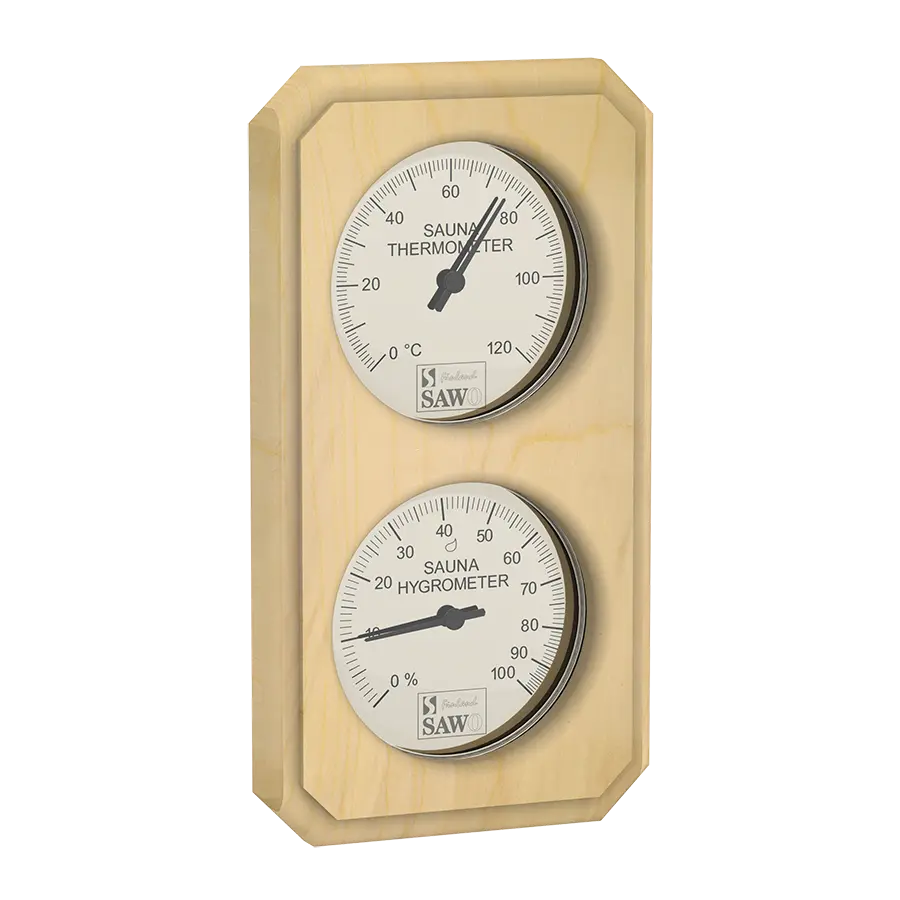 Thermo-Hygrometer Abgeschnittenes Rechteck Vertikal