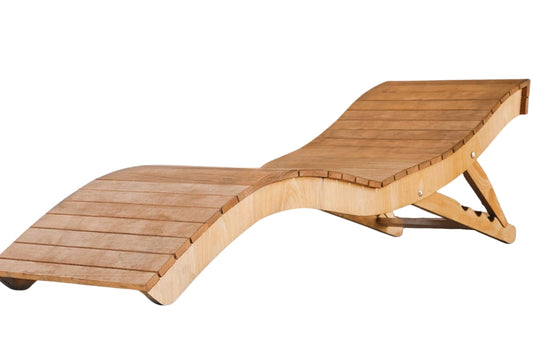 Sauna-Liege aus Thermo-Espe