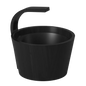 SAWO 342 Schwarz Sauna-Holzeimer 4 L
